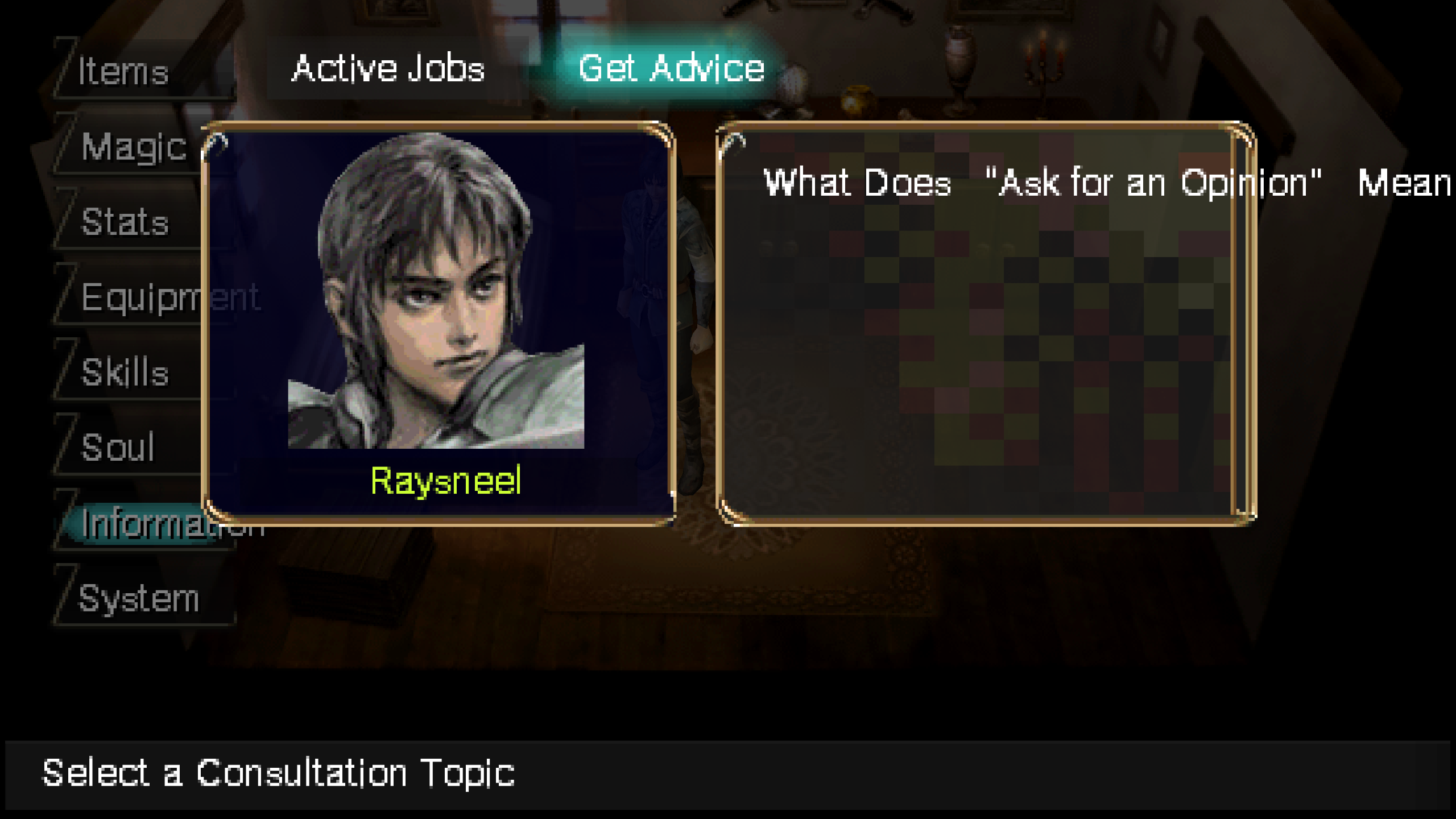 A consultation prompt overflowing its UI panel